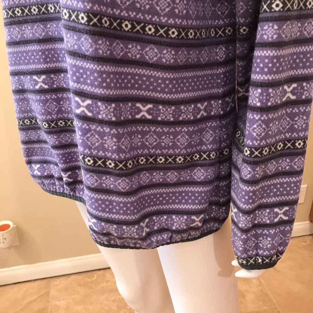 Jachs Cabin Fleece Pullover Sweater Womens Size Large Lavender Grey Outerwear - Picture 13 of 15